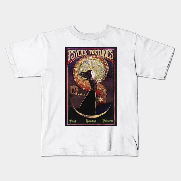 Psychic Fortunes Vintage Poster Kids T-Shirt by wildtribe